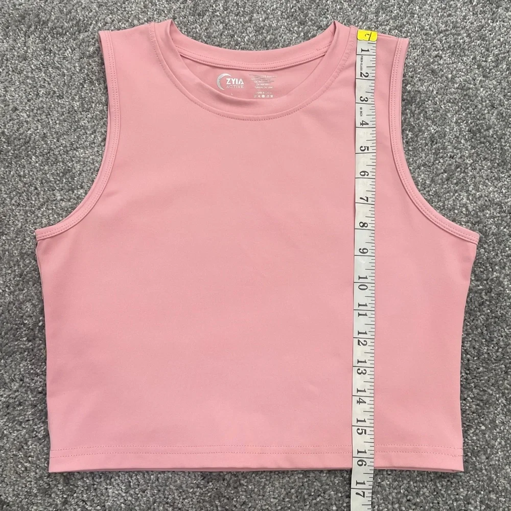 ZYIA Muted Pink Hi-Neck Stronger Tank - Picture 8 of 10